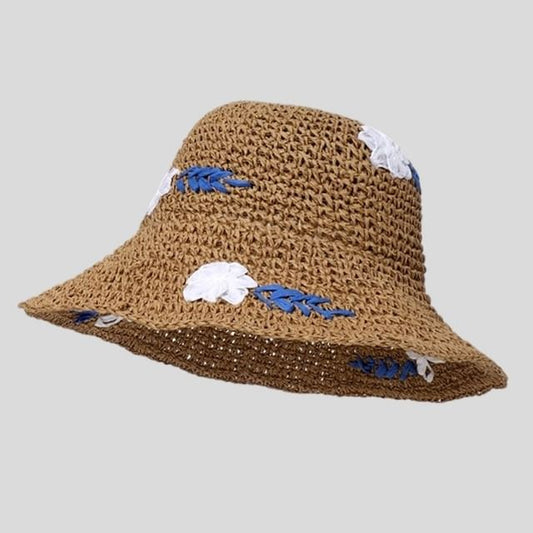 Accent Sun Floral Woven Hat