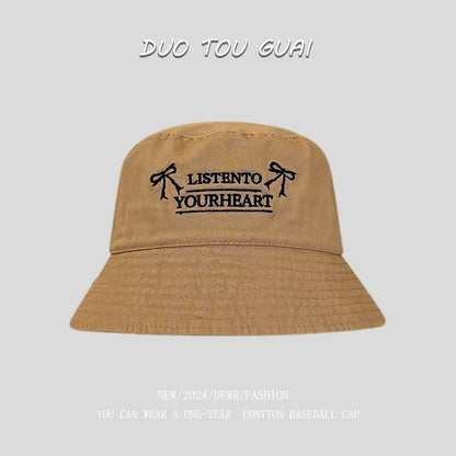 Bucket Lettering Embroidered Hat