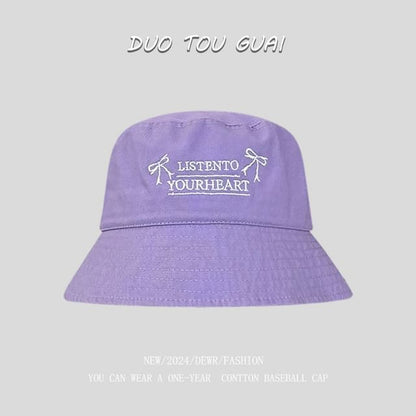 Bucket Lettering Embroidered Hat