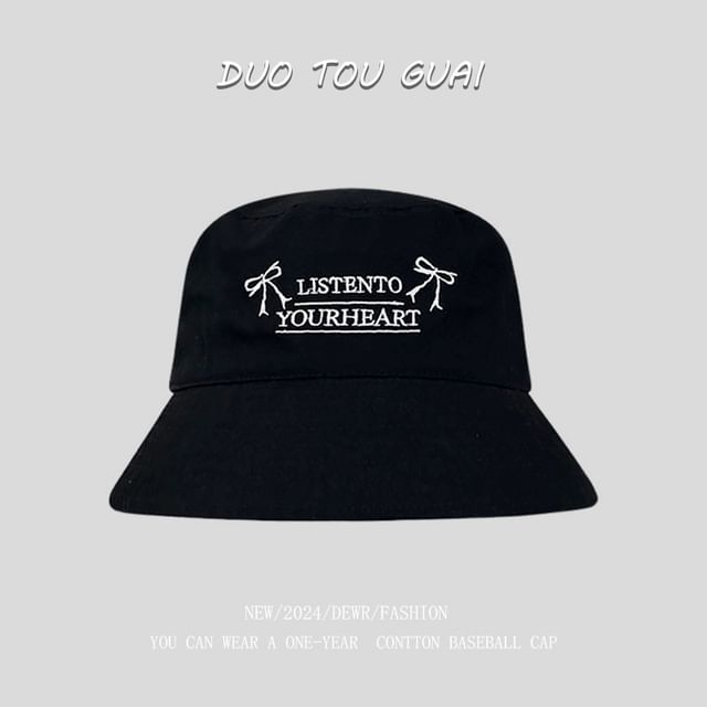 Bucket Lettering Embroidered Hat