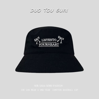 Bucket Lettering Embroidered Hat