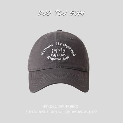 Embroidered Lettering Baseball Cap