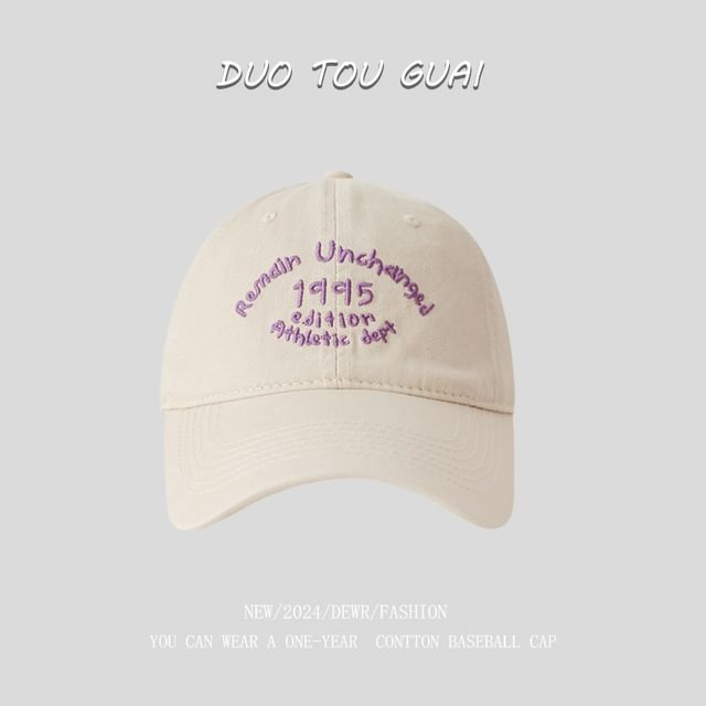 Embroidered Lettering Baseball Cap