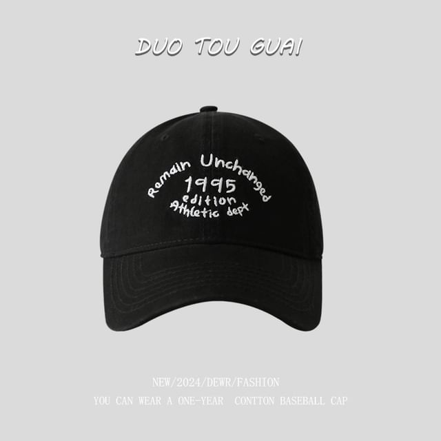 Embroidered Lettering Baseball Cap