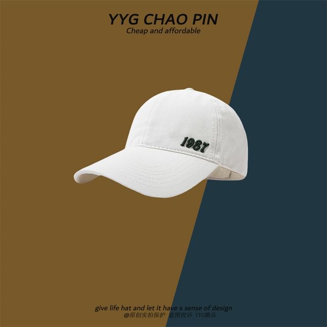 Baseball Top Cap Open Number Embroidered