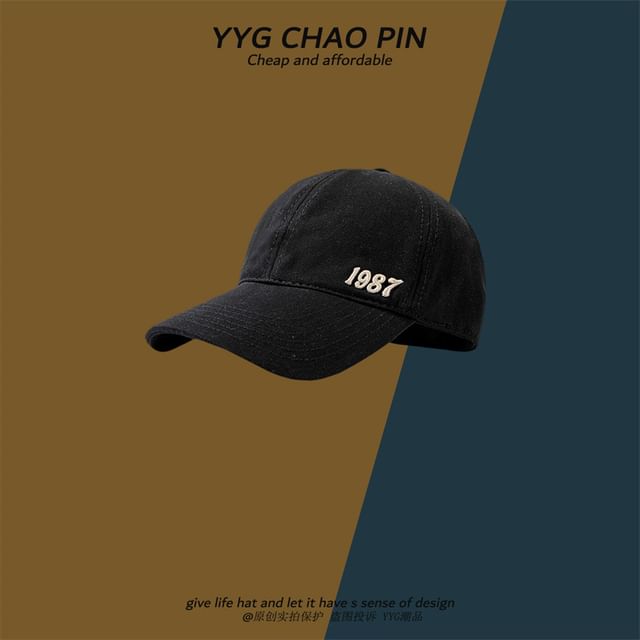 Baseball Top Cap Open Number Embroidered