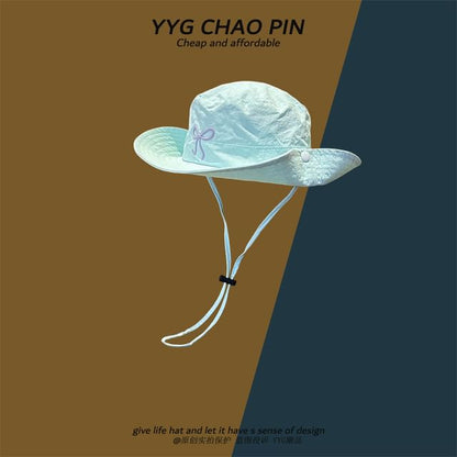 Hat Boonie Embroidered Bow