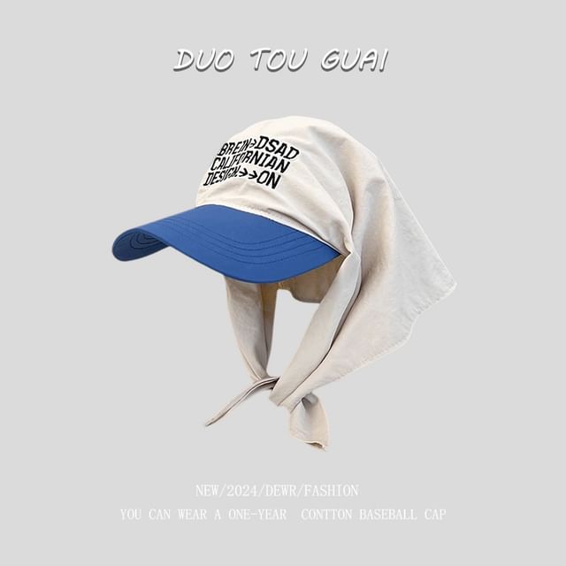 Tone with Baseball Headkerchief Cap Embroidered Two Lettering