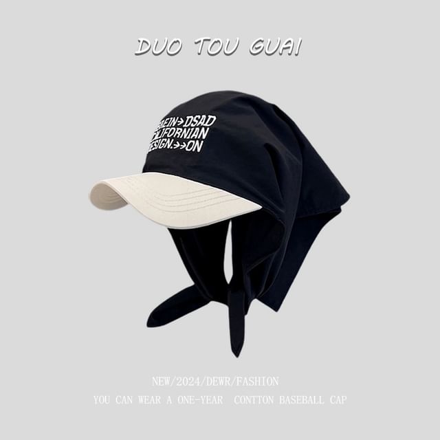 Tone with Baseball Headkerchief Cap Embroidered Two Lettering