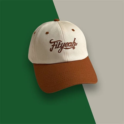 Lettering Embroidered Baseball Panel Cap