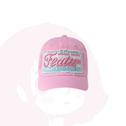 Cap Lettering Embroidered Baseball Applique