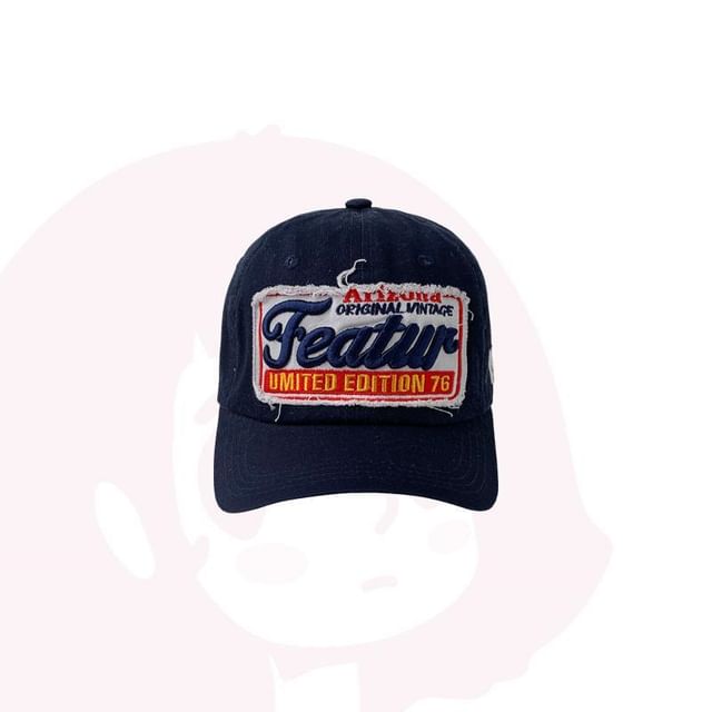 Cap Lettering Embroidered Baseball Applique