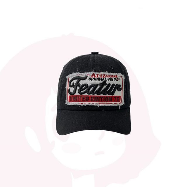 Cap Lettering Embroidered Baseball Applique