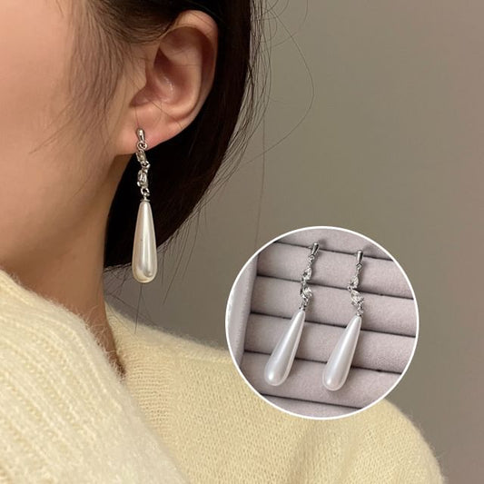 Alloy Earring Pearl Faux Dangle