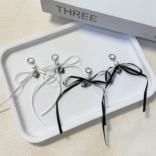 Wholesale Sample Ribbon / Faux Pearl Drop Earring (Various Designs)