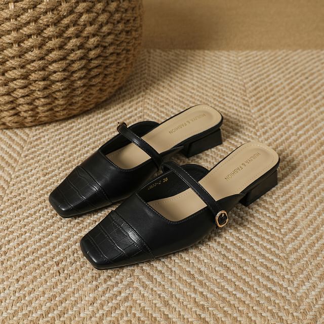 Plaid Semi Slippers