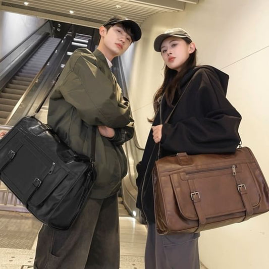 Plain Bag Leather Carryall Faux