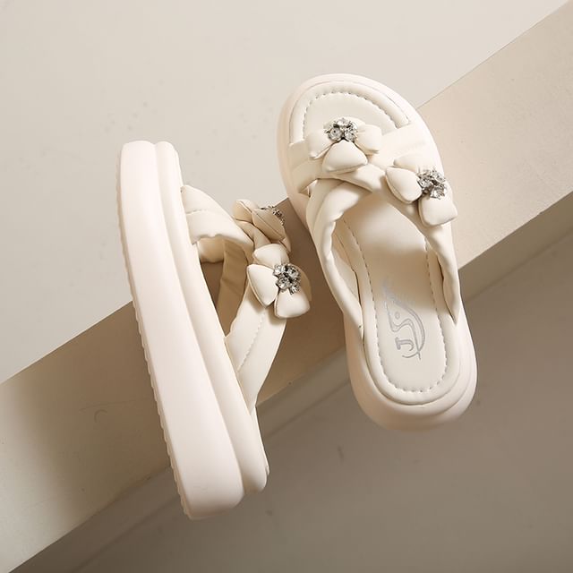 Flower Sandals Platform Slide