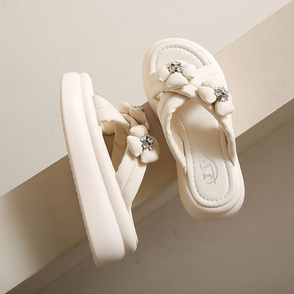 Flower Sandals Platform Slide
