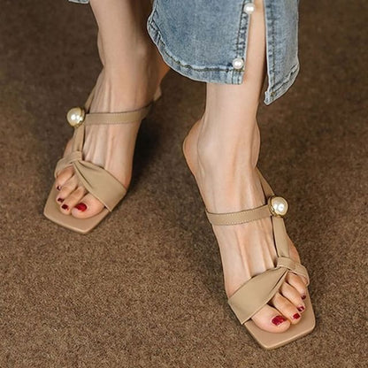 Sample High Waist Plain Slide Sandals