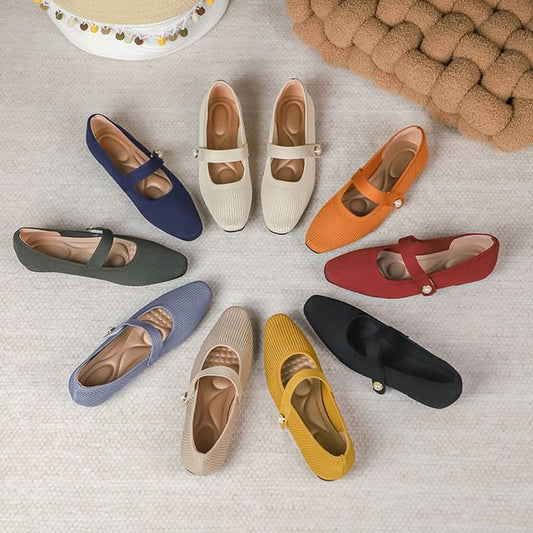 Jane Fabric Flats Plain Mary