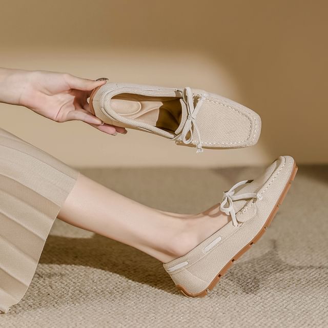 Bow Loafers Fabric
