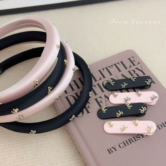 Bow Studded Hair / Clip Band