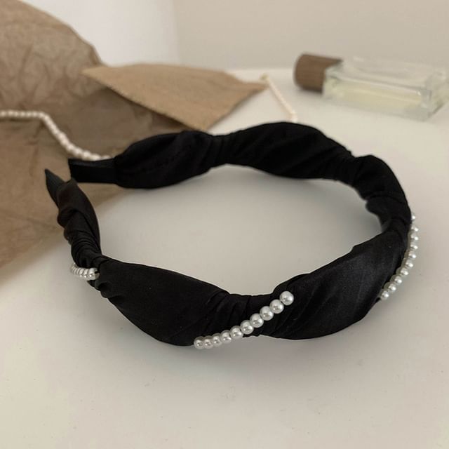 Faux Band Hair Pearl