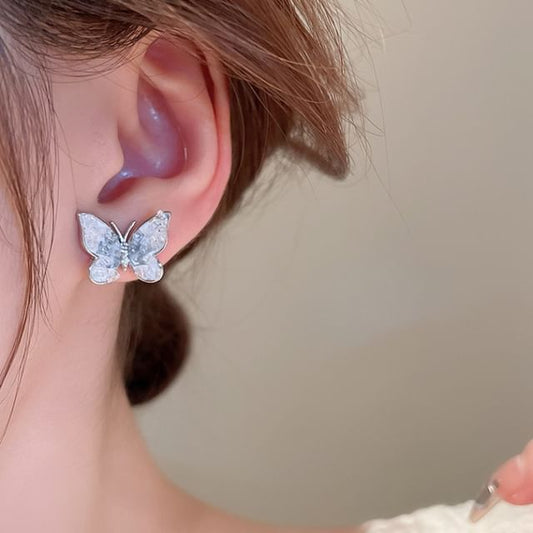 Butterfly / Faux Pearl / Floral Faux Crystal Alloy Earring (Various Designs)