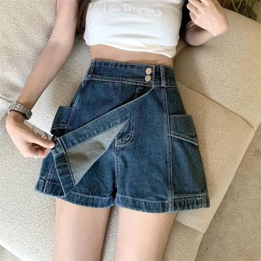 High Skort Denim Waist