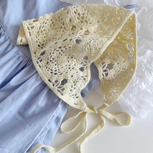 Crochet Knit Plain Headkerchief