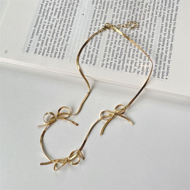 Snake Bow Necklace Chain
