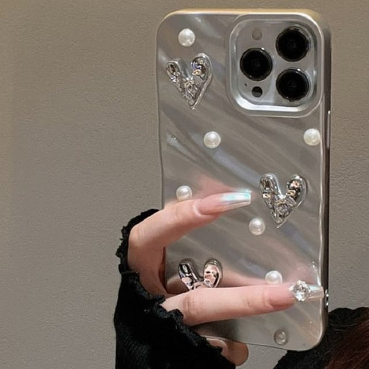 Heart Case Faux Phone Pearl