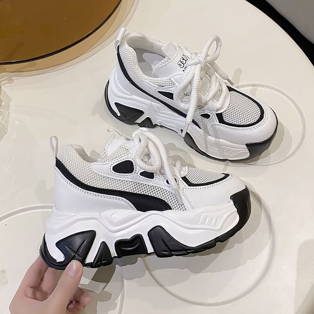 Lace Up Sneakers Platform