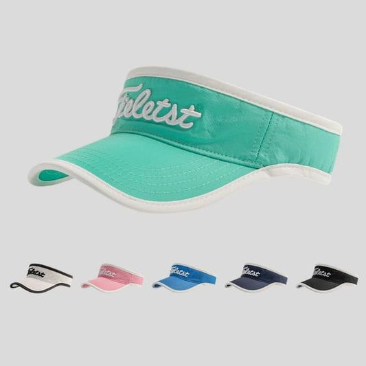 Sun Trim Lettering Visor Embroidered Contrast
