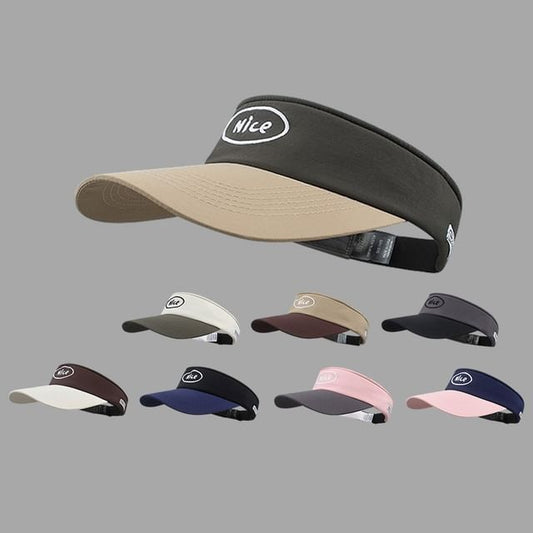 Embroidered Lettering Tone Two Sun Visor
