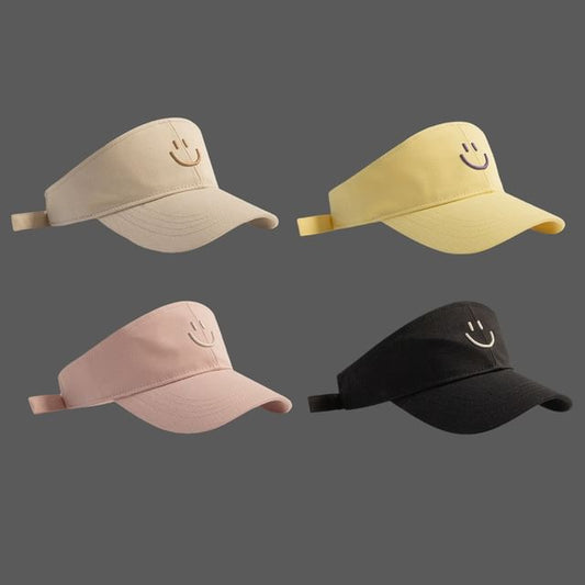 Smiley Face Sun Visor Embroidered