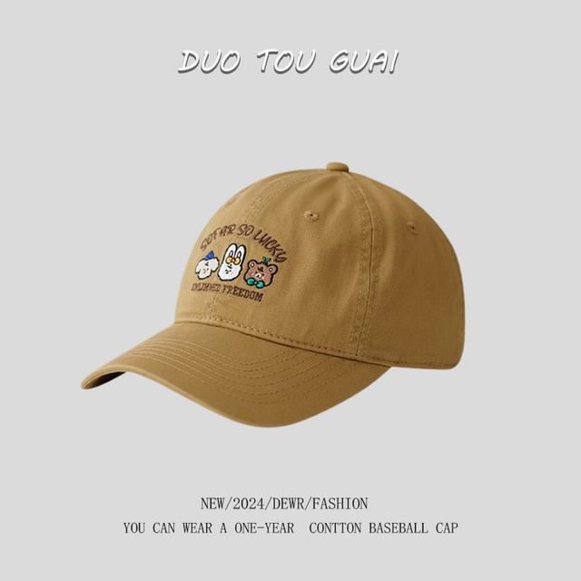Cap Embroidered Baseball Cartoon