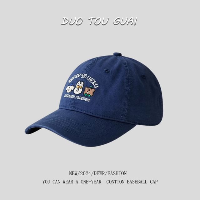 Cap Embroidered Baseball Cartoon