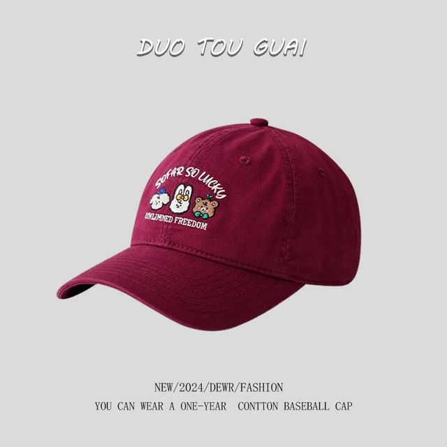Cap Embroidered Baseball Cartoon