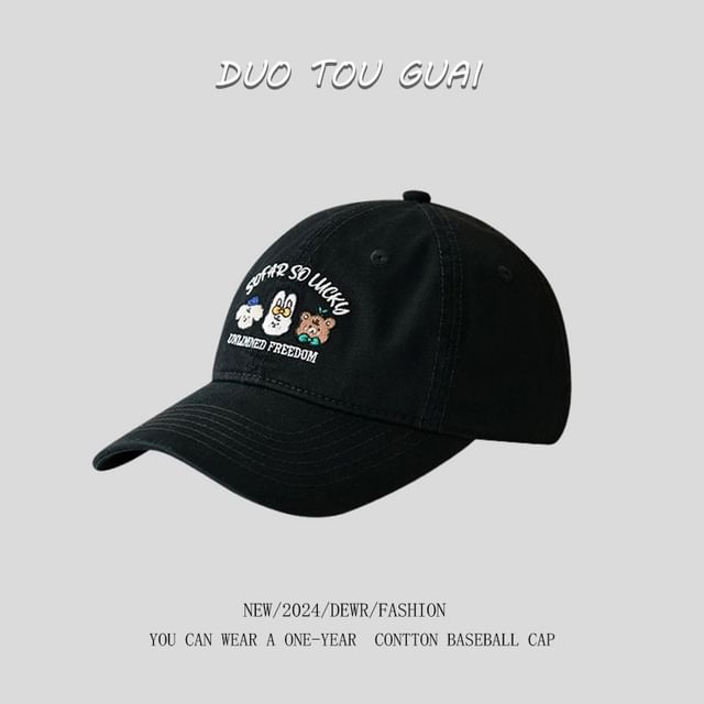 Cap Embroidered Baseball Cartoon
