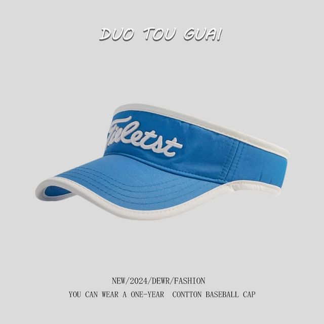 Sun Trim Lettering Visor Embroidered Contrast