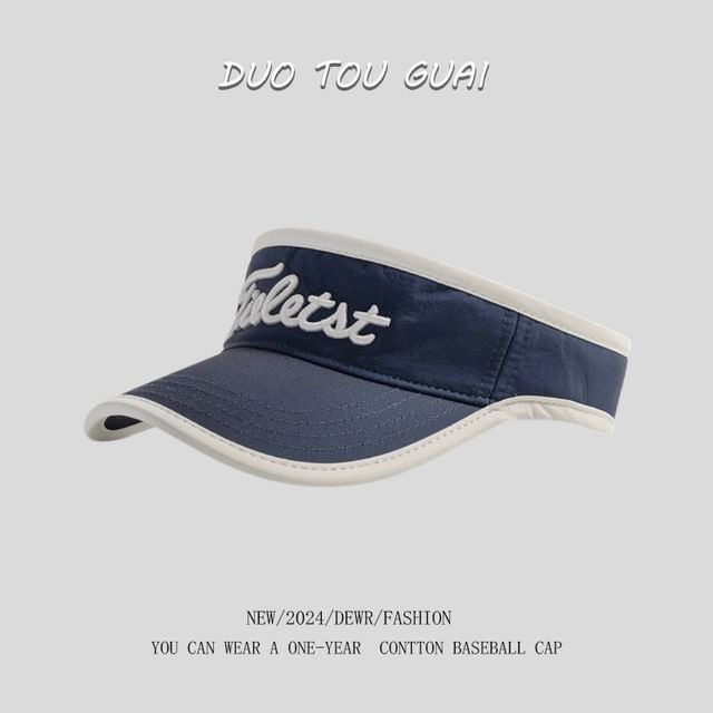 Sun Trim Lettering Visor Embroidered Contrast