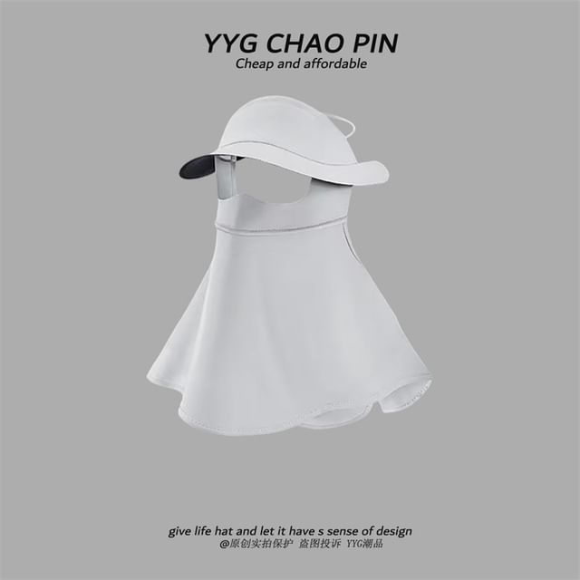 with Plain Face Neck Sun Protection Flap Cover