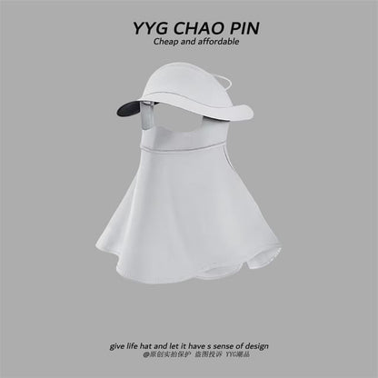 with Plain Face Neck Sun Protection Flap Cover