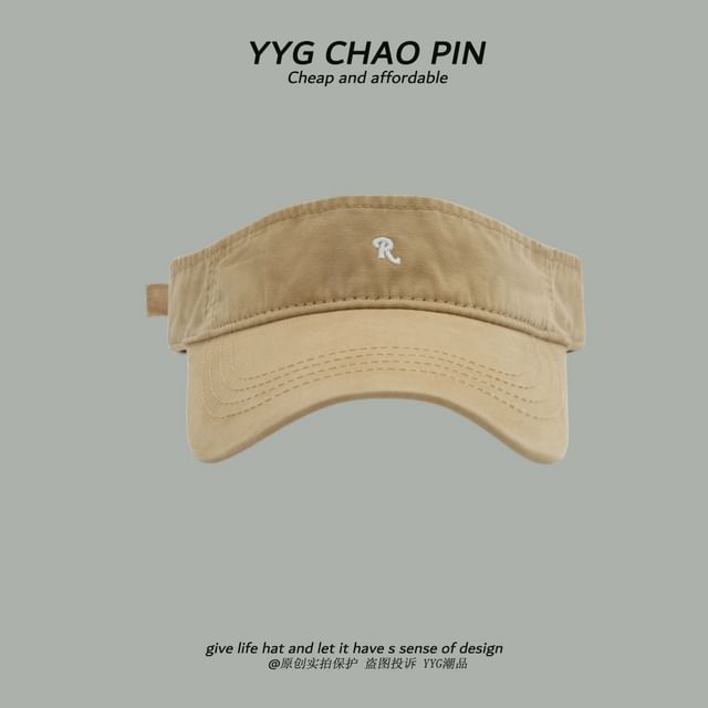 Visor Sun Embroidered Lettering