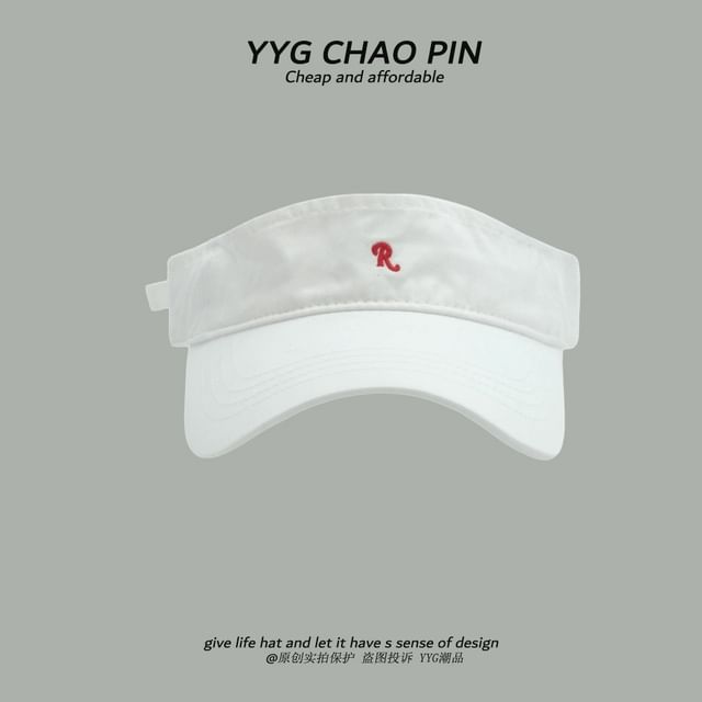 Visor Sun Embroidered Lettering