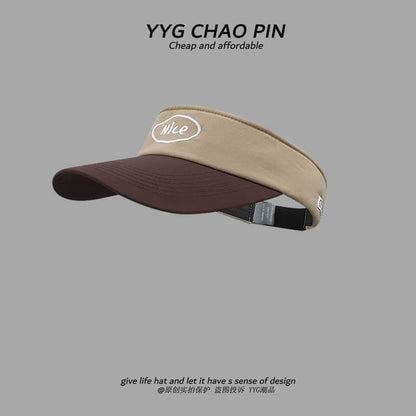 Embroidered Lettering Tone Two Sun Visor