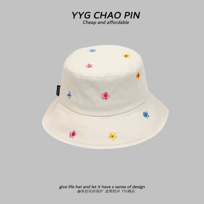 Bucket Floral Embroidered Hat