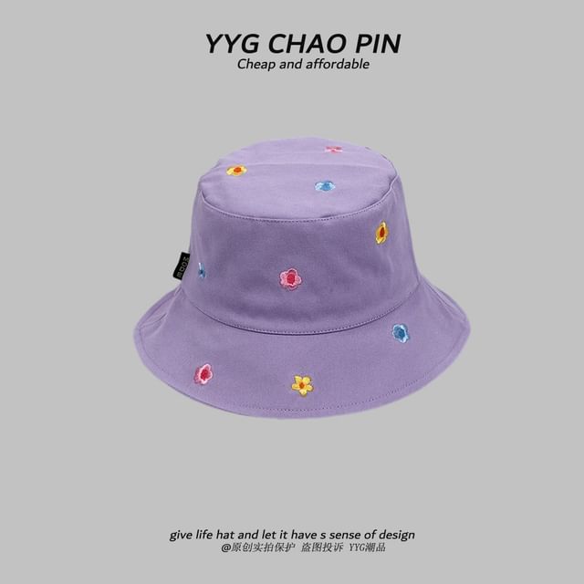 Bucket Floral Embroidered Hat